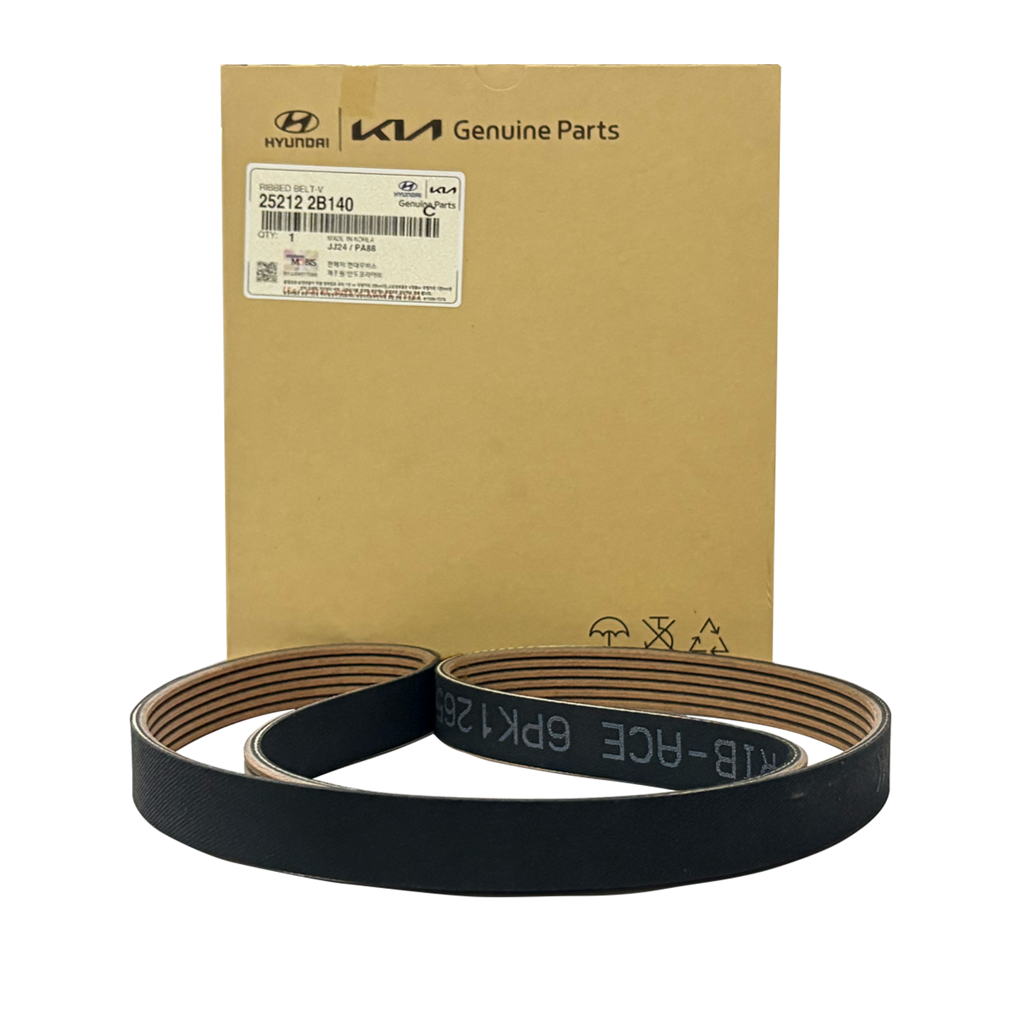 Genuine OEM 25212-2B140 Ribbed V-Belt for Kia – High-Quality Serpentine Belt