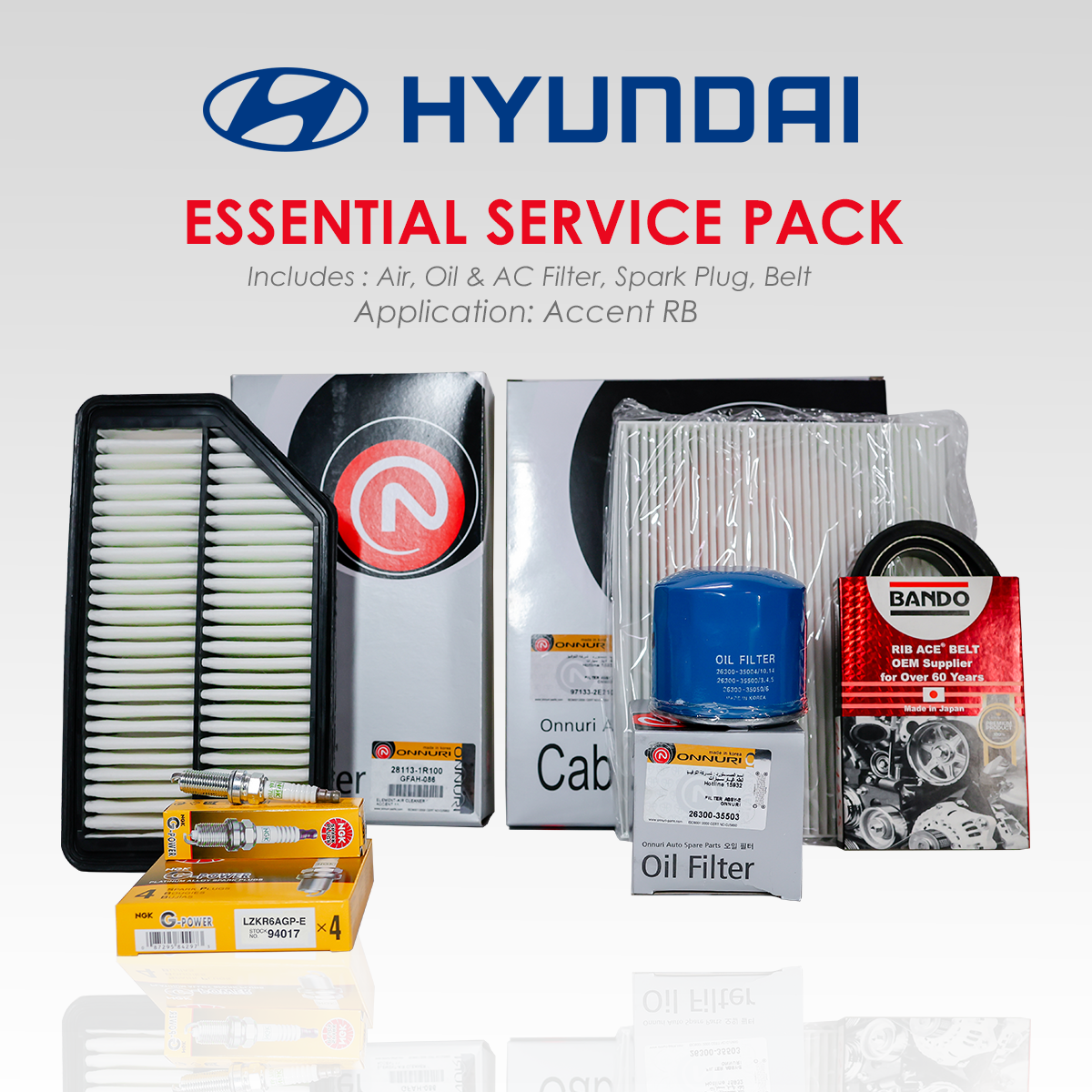 Hyundai Accent RB - Essential Service Pack
