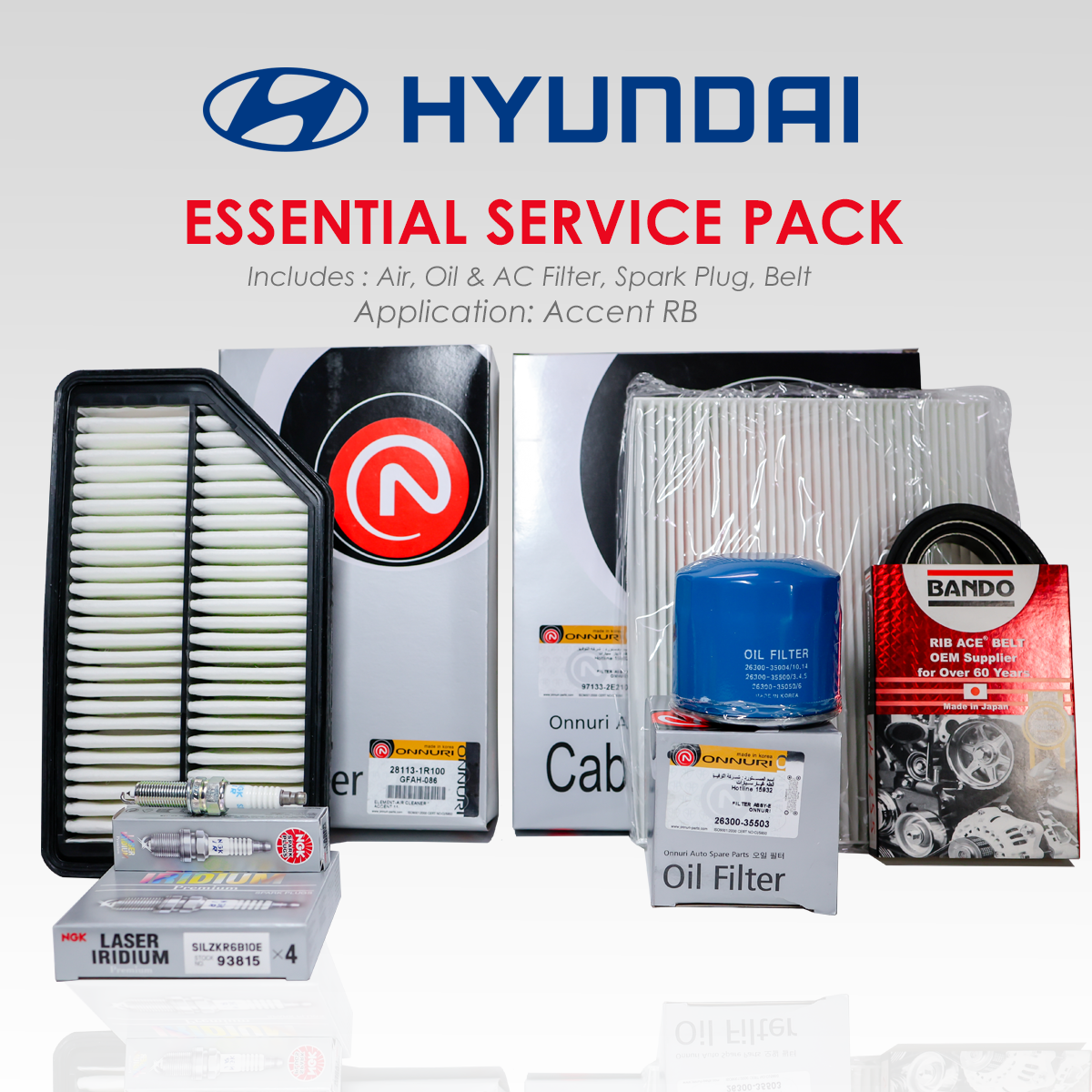 Hyundai Accent RB - Essential Service Pack