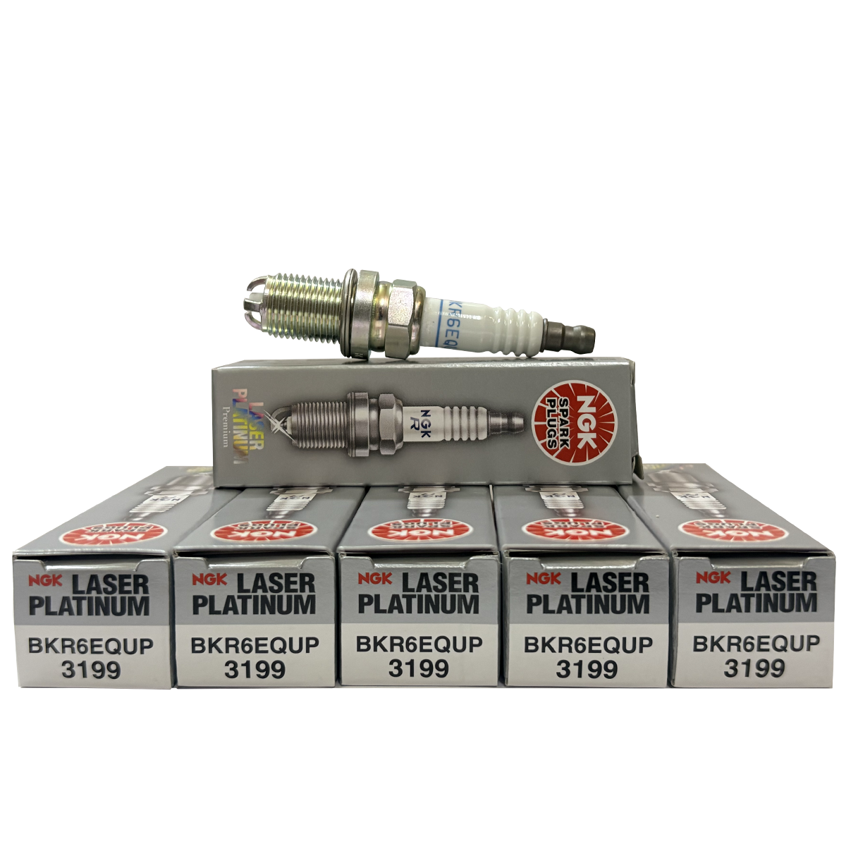 NGK Laser Platinum Spark plug - BKR6EQUP (6PCS)
