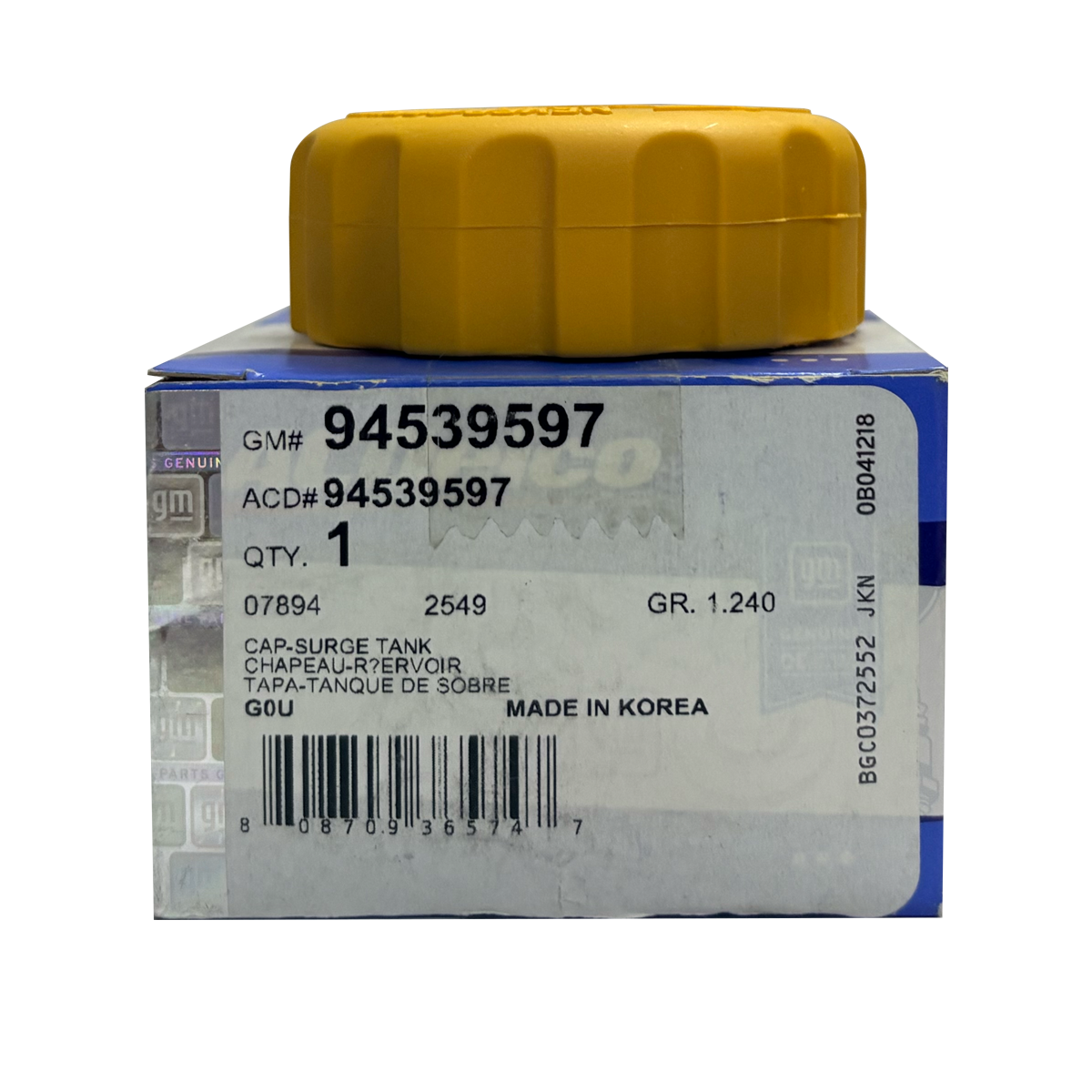 ACDelco 94539597 Radiator Surge Tank Cap