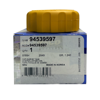 ACDelco 94539597 Radiator Surge Tank Cap